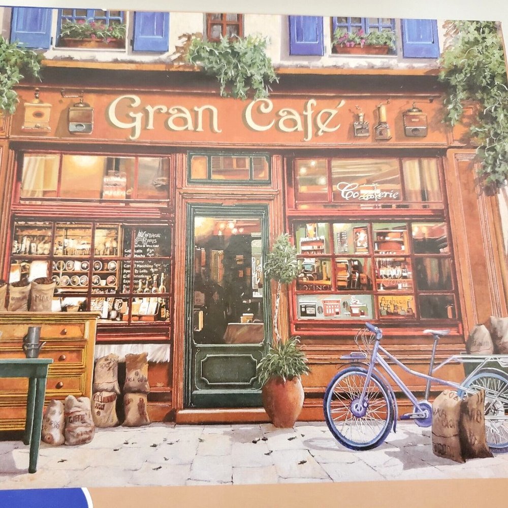 Springbok's 1000 Piece Jigsaw Puzzle "Local Treasure" Gran Cafe- Made in USA EUC - Picture 2 of 6